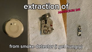 Extracting radioactive element Americium241 from a smoke detector i’m hungry [upl. by Karlie766]