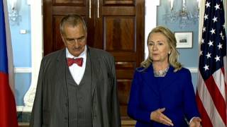 Secretary Clinton Meets With Czech Republic Foreign Minister Karel Schwarzenberg [upl. by Ydarb177]