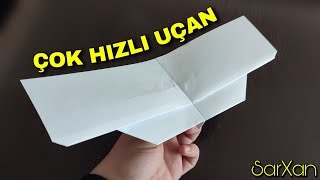 ÇOK HIZLI UÇAN Kağıttan Uçak Yapımı Kolay ve Hızlı [upl. by Worden]