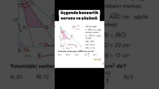 üçgende benzerlik sorusu ve çözümü [upl. by Andres]