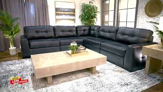 Brindley 5PC Leather Sectional  AFW [upl. by Macnair]