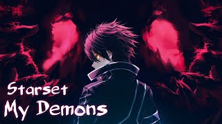 Nightcore  My Demons Lyrics [upl. by Nileek]