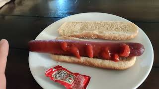 Week Old Costco Hot Dog I left in the fridge Microwaved it amp dog was fine the bread was hard [upl. by Suoirtemed518]