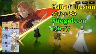 Hall of Illusion 85  Fuegoleon main dps  Nebra  Gifso  Valtos burst the boss  Black Clover M [upl. by Sallee]