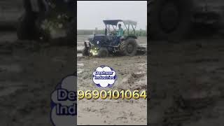 DESHWAR ROTAVATOR PERFORMANCE TEST IN MUD song automobile farmtac [upl. by Akemet]