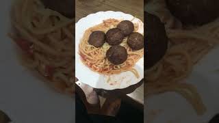 Spaghetti and meatballs for dinner foodreviews [upl. by Teodoro938]