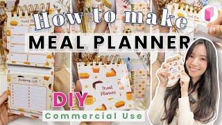 DIY How to make a Meal Planner  Tutorial [upl. by Potts]