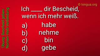 B2 Grammatik Test Bausteine Bescheid geben wissen Dativ  Deutsch lernen  Learn German [upl. by Struve]