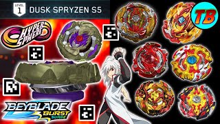 DUSK SPRYZEN S5 GAME PLAY ALL SPRYZEN QR CODES BEYBLADE BURST SURGE APP [upl. by Nnaeel]