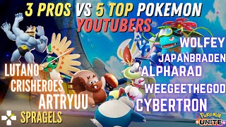 Can 3 Pokemon Unite PROS Beat 5 Pokemon Unite YouTubers [upl. by Jasmine844]