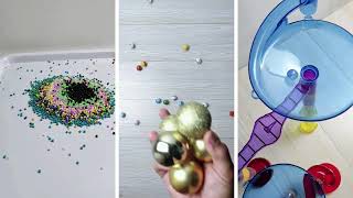 ASMR Video with jingle bells beads balls wooden toys marble run and other [upl. by Primaveria673]