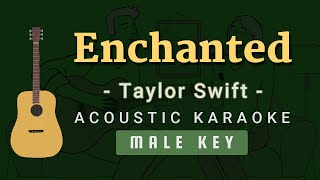 Enchanted  Taylor SwiftTaylors Version Acoustic Karaoke  Male Key [upl. by Bank]