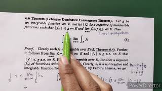 lebesgue dominated convergence theorem lecture 8 [upl. by Eisso]