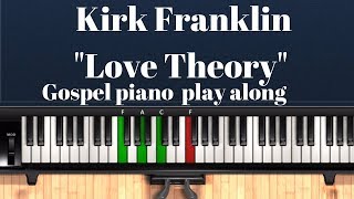 Kirk Franklin  Love Theory  Gospel piano playalong in Db with Chords and Melody [upl. by Einegue]