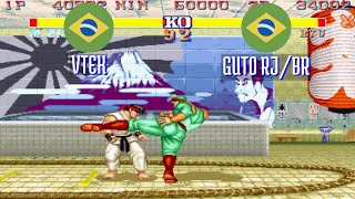 FT5 sf2ce VTEK BR vs GUTO RJBR BR Street Fighter II Champion Edition Fightcade Oct 11 [upl. by Oicnevuj612]