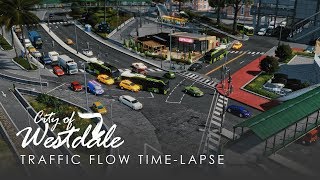 Traffic Flow Timelapse 2  Cities Skylines Westdale [upl. by Yekram]