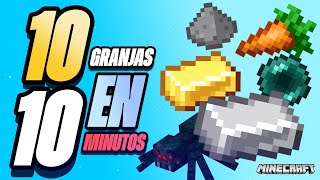 10 Granjas de Minecraft en 10 Minutos Tutoriales  Sifo [upl. by Eisler281]