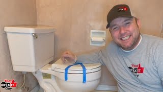 Simple Toilet Replacement And Quick Fix For Low Toilet Flange [upl. by Primo941]