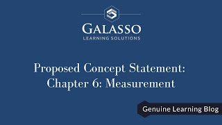 Proposed Concept Statement Chapter 6 Measurement [upl. by Winters]