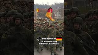 Militärparade der Bundeswehr in Litauen 2023 🦅🇩🇪 bundeswehr militär parade soldaten marsch [upl. by Yllrebmik289]