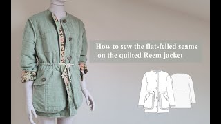 How to sew a flat felled seam on the quilted fabric [upl. by Ecertak]