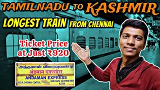 🚂TAMILNADU TO KASHMIR TRAIN TRAVEL VLOG Andaman Express  Chennai Central to Jammu  Naveen Kumar [upl. by Mattias]