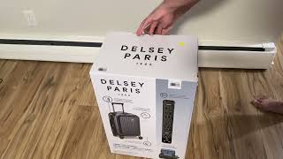 Delsey Front Lid CarryOn Hardside Spinner  Costco [upl. by Ojyma]