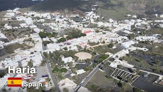 FROM ABOVE Spain  Discover Lanzarotes Hidden Gem Haria in 4K [upl. by Tris]