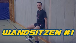 Wandsitzen 1  Beintraining ohne Geräte  Tischtennis Helden [upl. by Acissj]