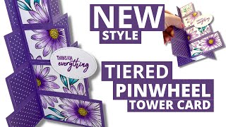 NEW Tiered Pinwheel Card Tutorial  Impress Your Friends amp Family with This Fun and Creative Design [upl. by Chic]