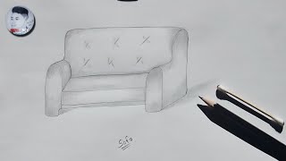 How to draw a sofa step by step tutorial  Lets draw [upl. by Suirtemed99]