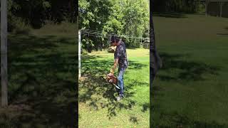 Husqvarna 445 Chainsaw XTROQ  Test For Hueckman Auction [upl. by Ahsiyt]