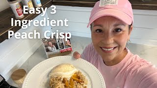 Easy 3 Ingredient Peach Crisp  Simple dessert to make with fresh peaches [upl. by Domeniga]