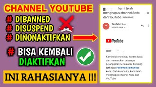 WORK 💯 Cara Saya Mengatasi Akun YouTube yang Dinonaktifkan  Cara Banding Channel YouTube Suspend [upl. by Avehs289]