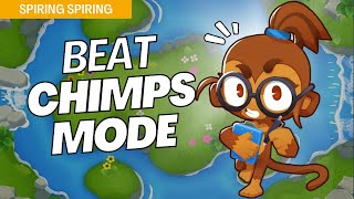 How to Beat CHIMPS Mode Hard on Spiring Spring  BTD6 Strategy [upl. by Kellda267]