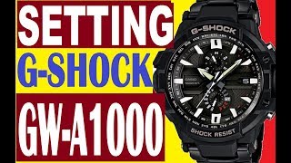 Casio GShock GWA10001A manual 5240 how to set time [upl. by Ahseiyn]