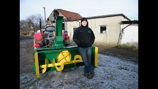 Pług wirnikowy homemade snowblower in Raków [upl. by Nonna]