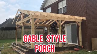 gable style porch build [upl. by Kreis]