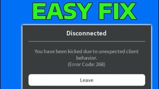 You hacked been kicked due to unexpected client behaviorEasy fix [upl. by Ecnaret744]