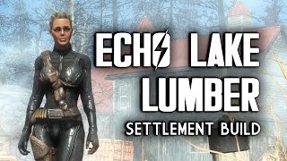 Echo Lake Lumber Mill Efficiency Settlement Build  Fallout 4 Far Harbor [upl. by Levesque]