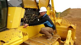 Komatsu D155AX8 dozer  preoperation inspection [upl. by Dennie543]