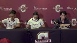 College of Charleston Womens Basketball Post Game Press Conference vs Robert Morris 11092024 [upl. by Allimak]