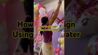 HOW TO PUT LED LIGHT SIGN USING BOTTLE WATER 😱 ytshort shortsfeed howto how ledlights diy [upl. by Hanah]