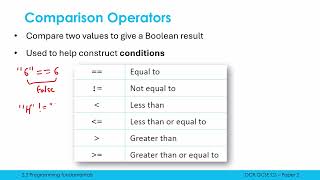 Comparison and Boolean Operators [upl. by Ahseiyn442]