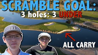 DID WE MEET OUR GOAL  3 HOLE SCRAMBLE  WOOD RANCH  WITH CARSON [upl. by Bertila]