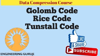 Golomb Code Rice Code and Tunstall Code [upl. by Liman172]