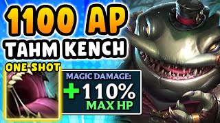 When Tahm Kench gets 1100 AP his ult does OVER 100 of your hp riot messed up [upl. by Hauck]