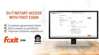 Foxit eSign  NotaryLive Document Workflow Overview [upl. by Ayahsal507]