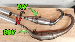 2 Stroke Pipe test Homemade v shop bought Expansion Pipe  Dyno test  100mph Moped 2stroke [upl. by Yesdnil894]