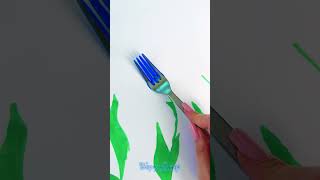 Fork Drawing Hack for Fun Play Time 🍴🖼️ [upl. by Notelrac]